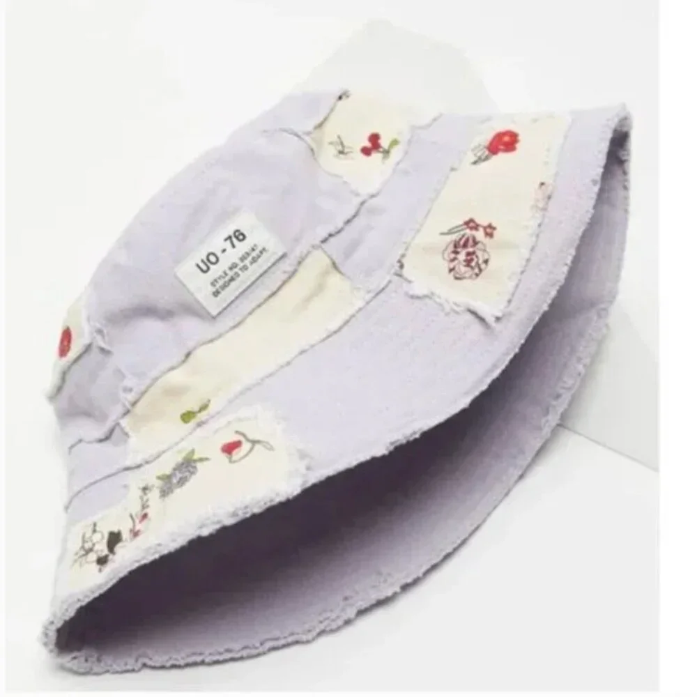 ⭐️🌻 Frayed Patchwork Boho Street Peasant Hipster Hippie Cottage Farm Bucket Hat